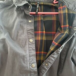 Kuhl Gray Jacket with Plaid Lining